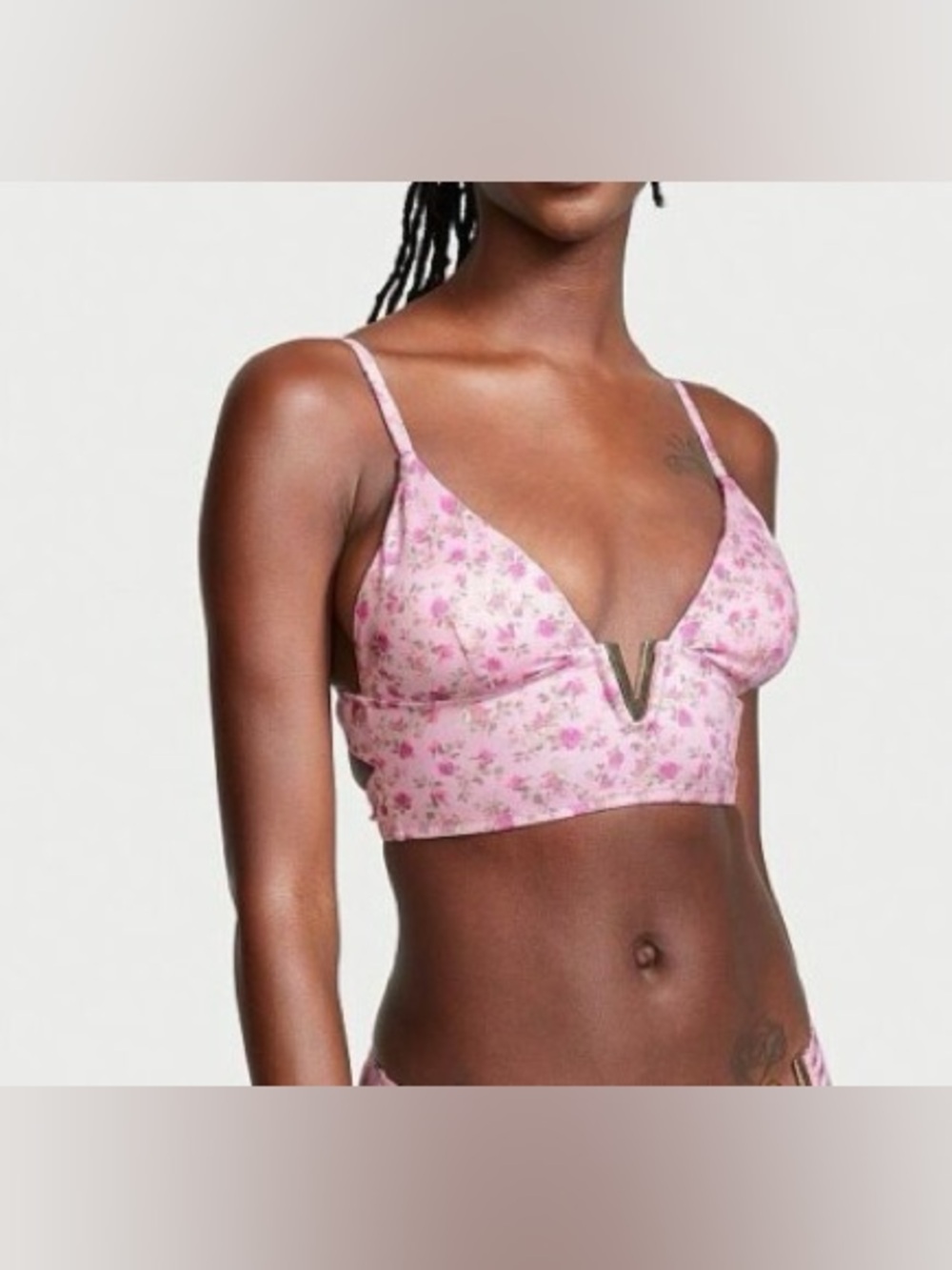 Victoria's Secret Pink Floral V-Plunge Bralette